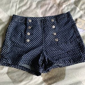 Denim print shorts